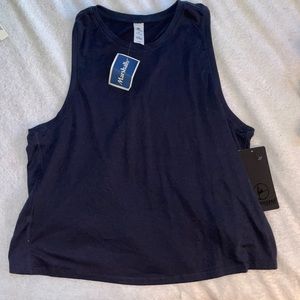 Blue 90 degree tank top